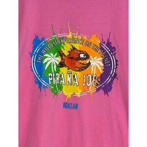 Pirana Joe Roatan Pink Graphic T-Shirt Men's‎ XL